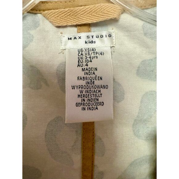 Max Studio Kids Leopard Hooded Jacket + Matching Mini Crossbody – XS / 4 - Picture 6 of 7